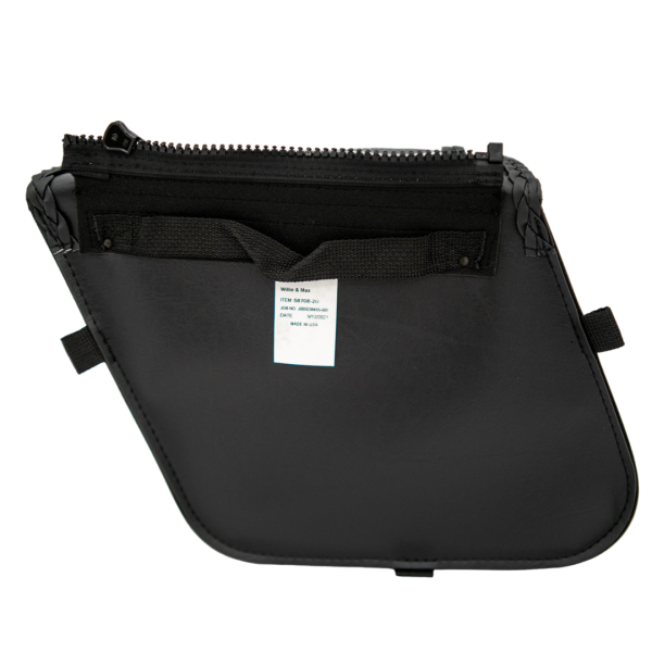 Willie & Max Universal Black Magic Compact Slant Saddlebags (12 in L x 9.5 in W x 5.5 in H) - Black - 0