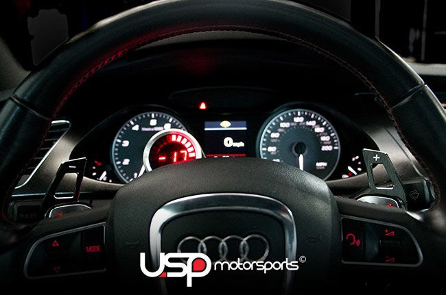 Black Aluminum DSG Paddle Extensions For Audi Vehicles - 0