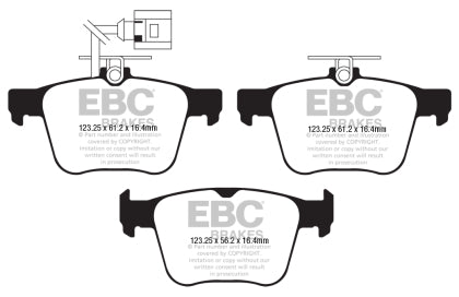 EBC 2018+ Audi TTRS/RS3 Quattro Redstuff Rear Brake Pads - 0