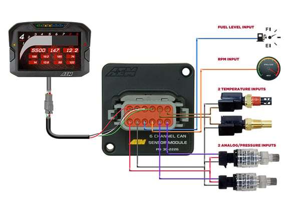 AEM 6 Channel CAN Sensor Module - 0