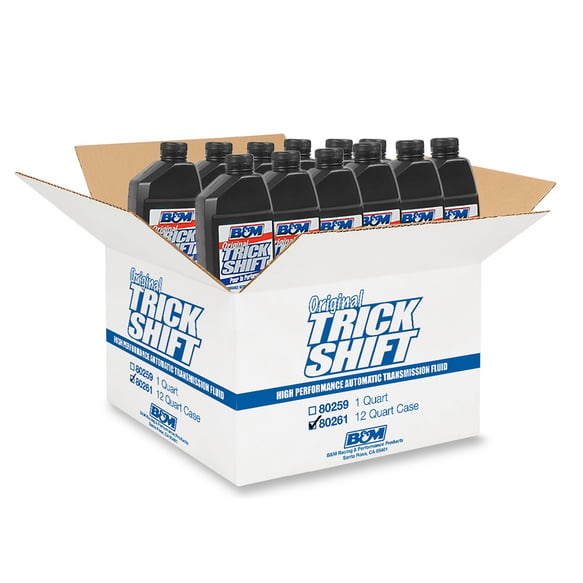 B&M TRICK SHIFT AUTOMATIC TRANSMISSION FLUID - CASE OF 12 QUART BOTTLES