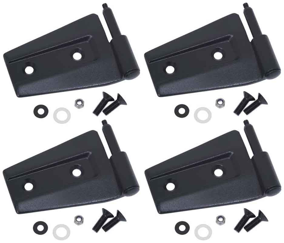 Kentrol 07-18 Jeep Wrangler JK Door Hinge Set 4 Pieces 2 Door - Textured Black