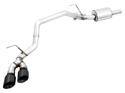 AWE 0FG Single Side Exit Catback Exhaust for 4th Gen RAM 1500 5.7L (without bumper cutouts) - Dual Diamond BlackTips