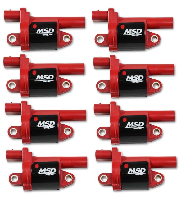 RACEPAK Coils. Red. Round. 2014 & up GM V8. 8-pk