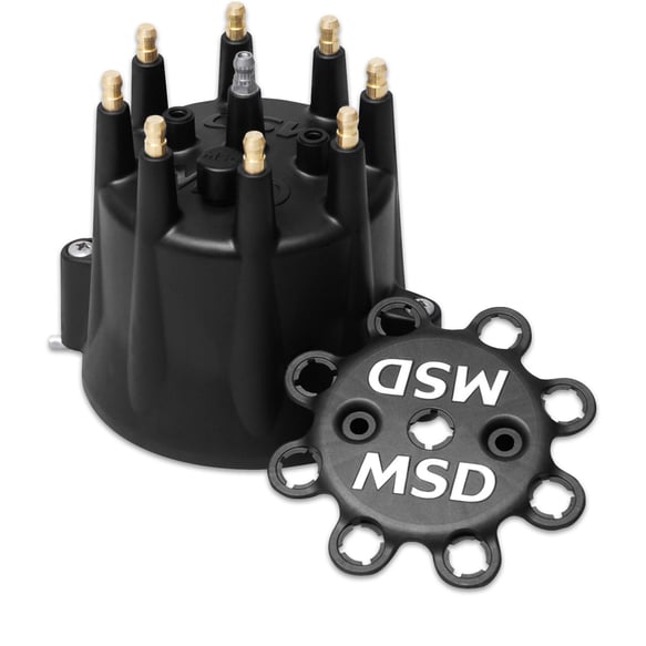 RACEPAK Distributor Cap. MSD Style. Black Chevy V8. HEI. Retainer