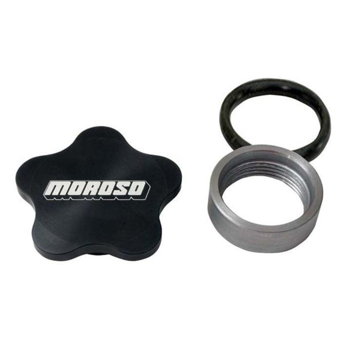 Moroso Universal Filler Cap Kit - 1-3/8-12 - Aluminum Bung - Black Anodized