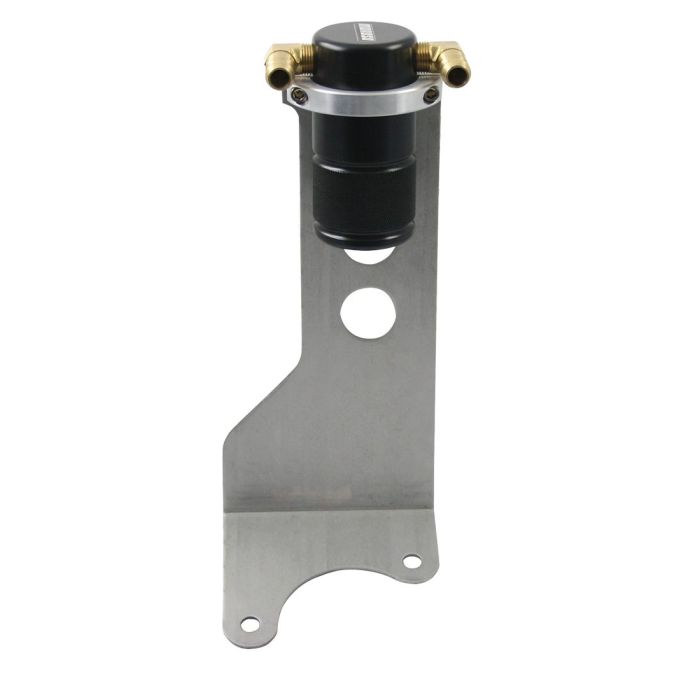 Moroso 10-14 Ford Raptor 6.2L Air/Oil Separator Catch Can - Small Body - Billet Aluminum - Black