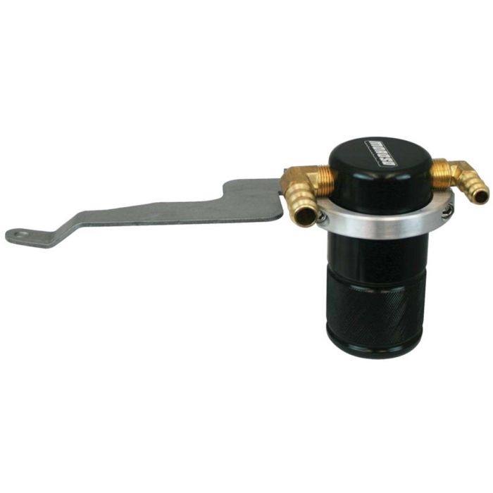 Moroso 15-Up Subaru WRX Air/Oil Separator Catch Can - Small Body - Billet Aluminum - Black Finish