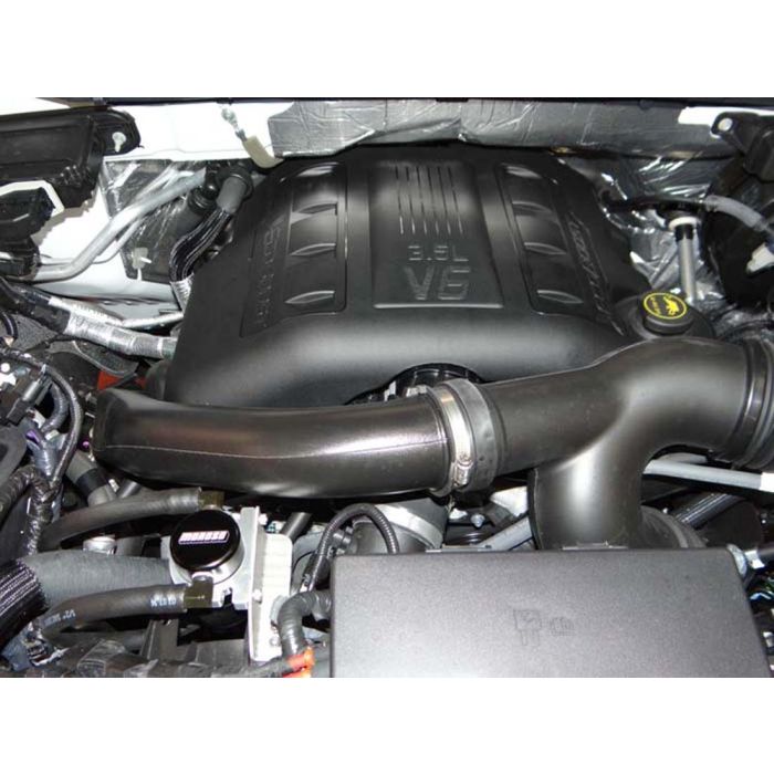 Moroso 11-14 Ford F-150 EcoBoost/5.0L Air/Oil Separator Catch Can - Small Body - Billet Alum - Black