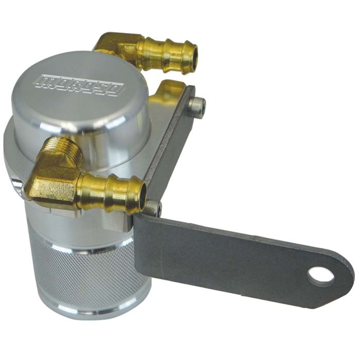 Moroso Dodge Challenger 5.7/6.4L (w/Shaker Hood) Air/Oil Separator Catch Can - Billet Aluminum