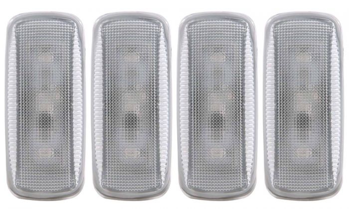 ANZO 2010-2015 Dodge Ram 3500 LED Fender Light Kit Clear 2pc Amber / 2pc Red