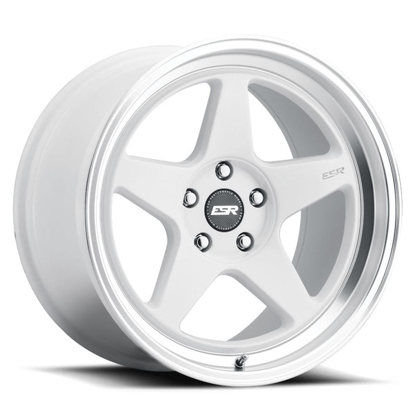 ESR Wheels CR5 18" 5x100 White W/ Machined Lip