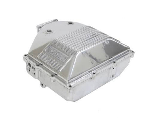 Vortech Universal Carburetor Enclosure Assembly w/Throttle Linkage. Polished Finish