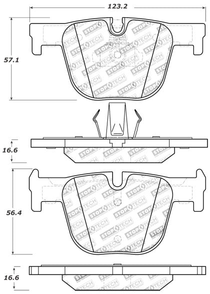 Rear | Stoptech Performance Brake Pads - BMW / F3X / 320i / 328d / 330e / 340i & More