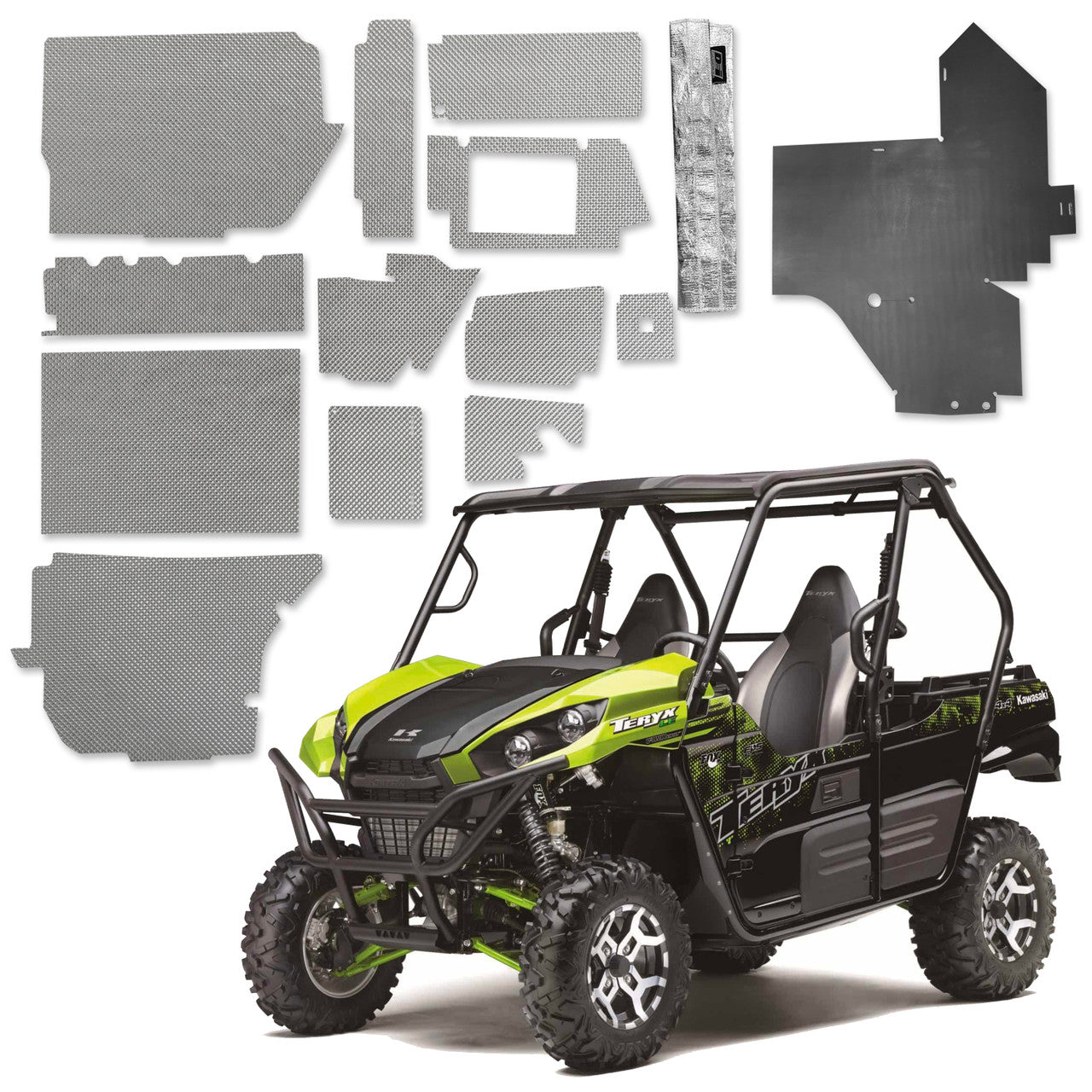 DEI 14-22 Kawasaki Teryx SXS Heat Shield Kit - 0