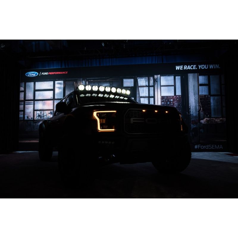 KC HiLiTES 17-18 Ford Raptor 57in. Pro6 Gravity LED 9-Light 180w Combo Beam Overhead Light Bar Sys