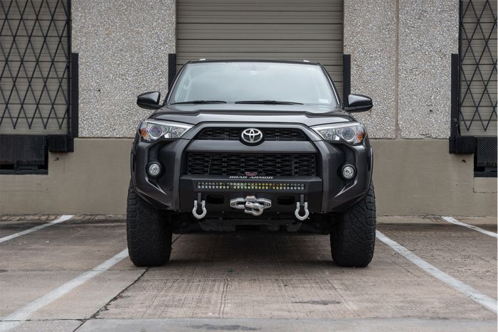 Road Armor 14-21 Toyota 4Runner Stealth Fr Low Profile Hidden Winch Bumper w/30in Single Row Light - 0