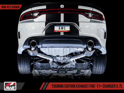 AWE Touring Edition Exhaust for 17+ Charger 5.7 - Non-Resonated - Chrome Silver Tips - 0