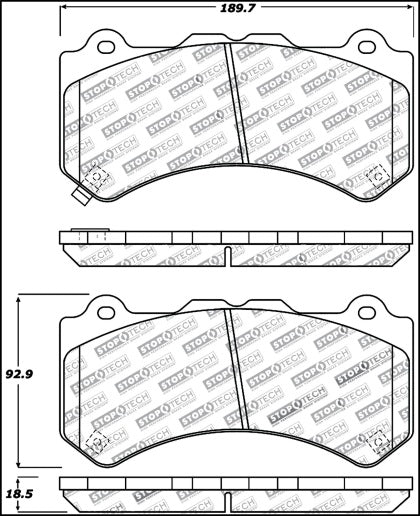 StopTech Performance Front Brake Pads 2009-21 Nissan GT-R