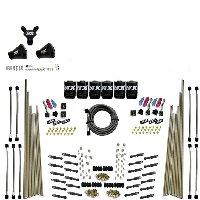 Nitrous Express 8 Cyl Dry Direct Port Three Stage 6 Solenoids Nitrous Kit (200-600HP) w/o Bottle