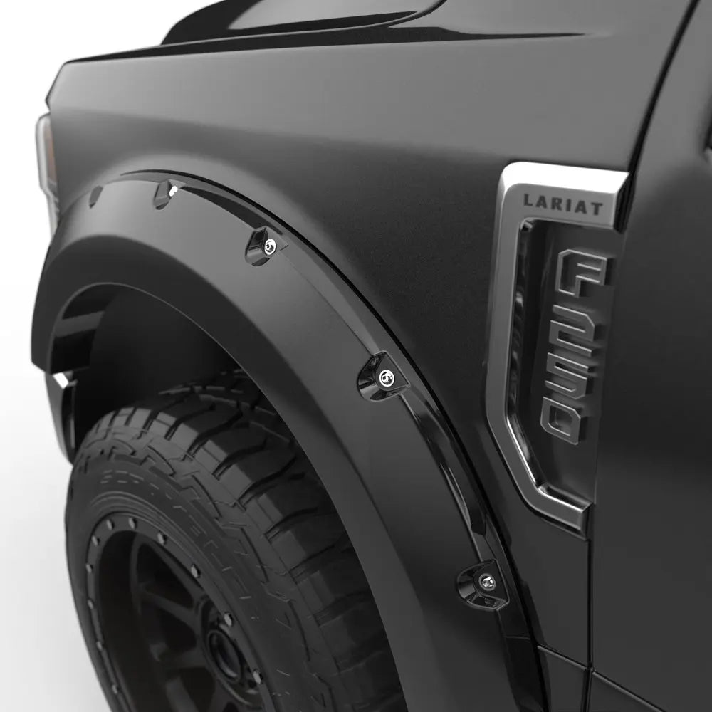 EGR 2017 Ford Super Duty Bolt-On Look Color Match Fender Flares - Set - Shadow Black - 0