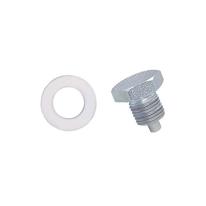 Moroso Oil Pan Drain Plug w/Nylon Washer - Chrome