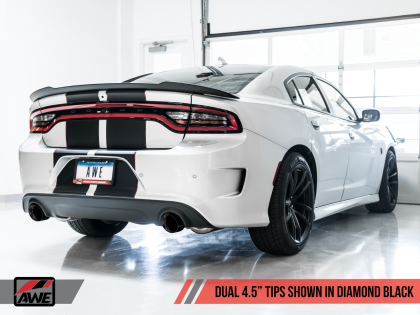 AWE Track Edition Exhaust for 17+ Charger 5.7 - Diamond Black Tips