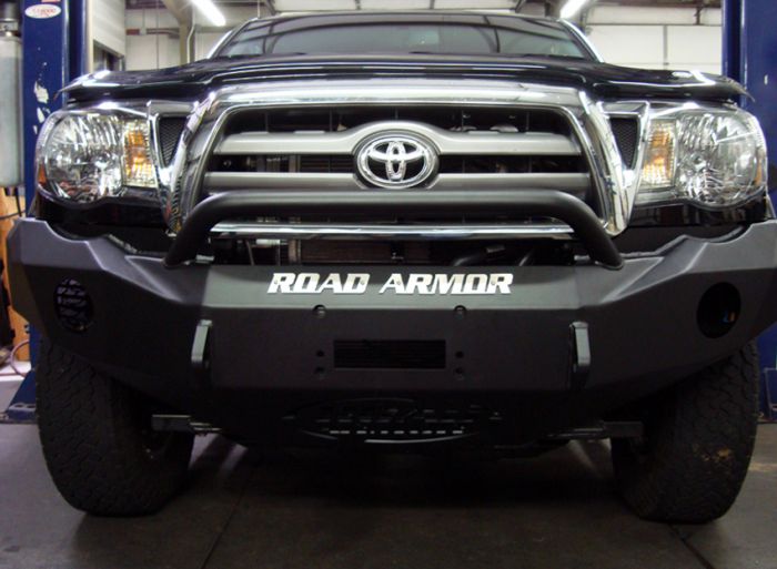 Road Armor 05-11 Toyota Tacoma Stealth Front Winch Bumper w/Pre-Runner Guard - Tex Blk - 0