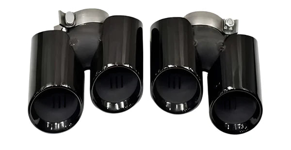 Racing Dynamics Sport Quad Style Tailpipe Tips (Black) - Porsche 991 911 3.6L/3.8L | 991-08-00-325B