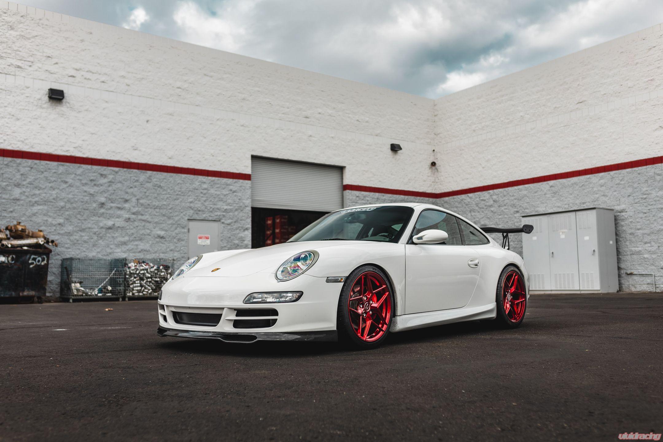 VR Forged D04 Wheel Package Porsche 997 Carrera 19x8.5 19x11 Brushed Red