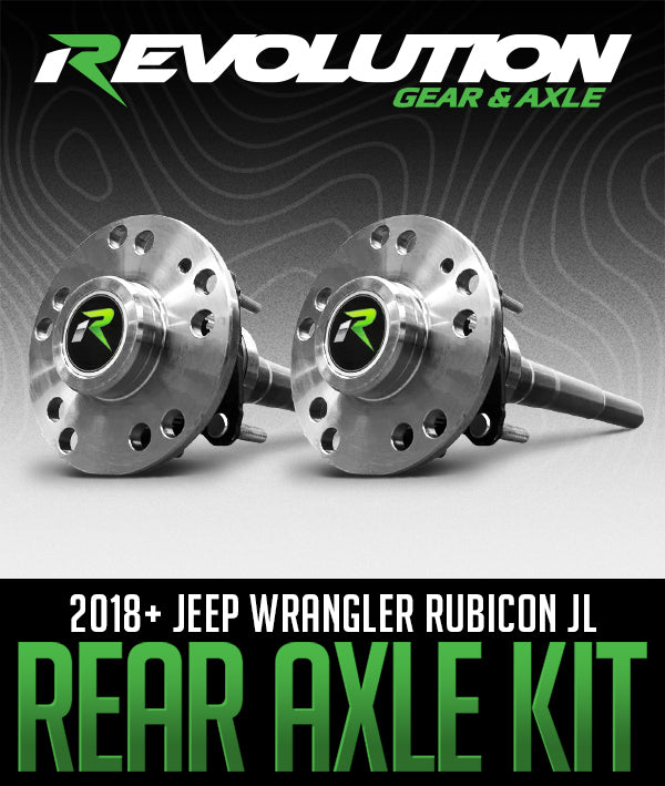 Revolution Gear & Axle Discovery Series 4340 Chromoly Rear Axle Kit: 2018+ Jeep Wrangler Rubicon JL