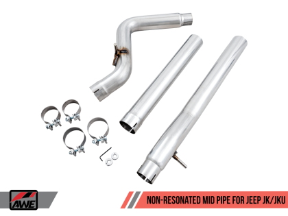 AWE Non-Resonated Mid Pipe for Jeep JK/JKU 3.6L - 0