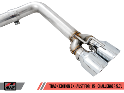 AWE Track Edition Exhaust for 17+ Challenger 5.7 - Chrome Silver Quad Tips