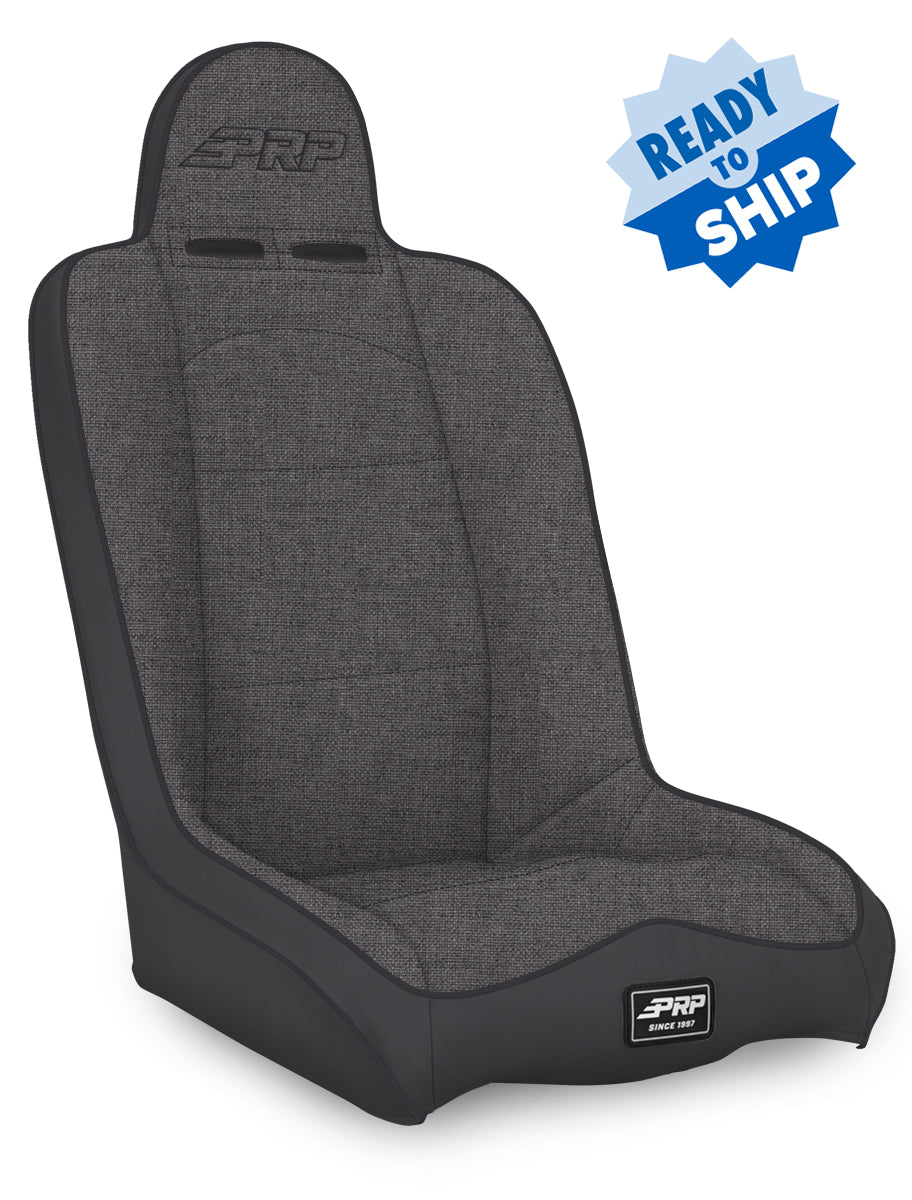 PRP Daily Driver High Back Suspension Seat (Two Neck Slots) - All Grey