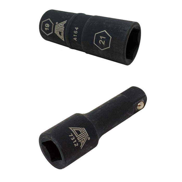 A164E - Flip Socket & Extension - 19mm x 21mm