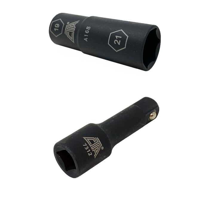 A168E - Flip Socket & Extension - 19mm x 21mm