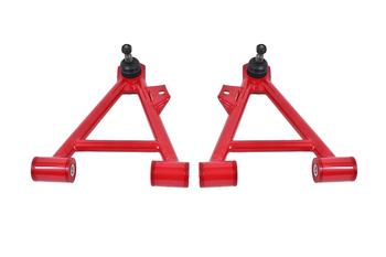 BMR 94-04 Mustang Lower Non-Adj. A-Arms (Coilover Only) w/ Tall Ball Joint (Polyurethane) - Red