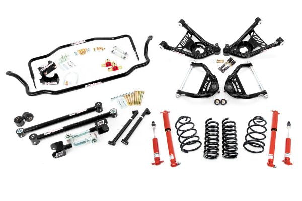 UMI Performance 65-66 GM A-Body Stage 3.5 Handling Kit 2in Lowering - Black