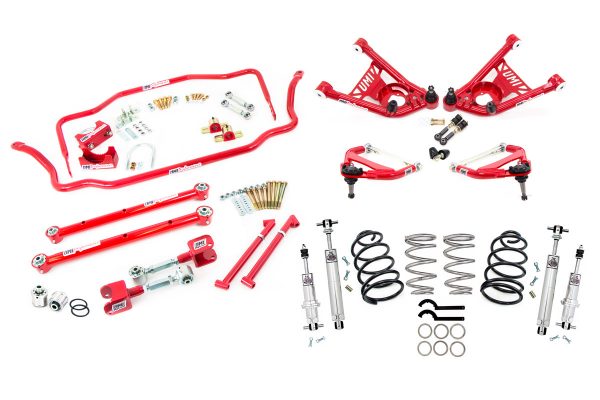 UMI Performance 1967 GM A-Body Handling Kit Stage 5 450lb Springs 1in Drop - Red