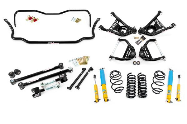 UMI Performance 68-72 GM A-Body Handling Kit 1in Lowering Stage 3 - Black