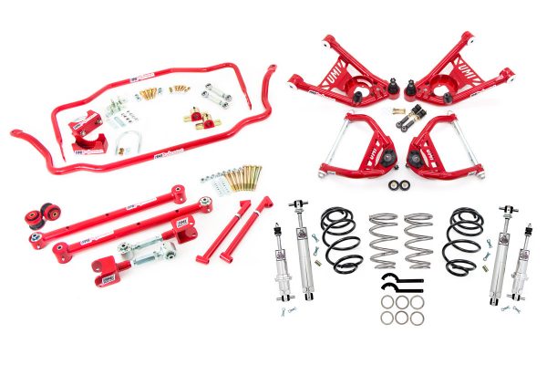 UMI Performance 68-72 GM A-Body Handling Kit Stage 4 450lb Springs 1in Drop - Red