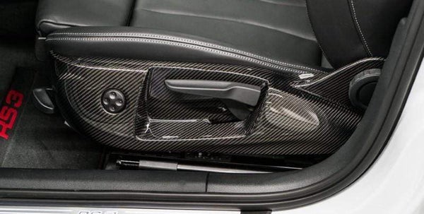 ABT OEM Carbon Fiber 2pc Front Seat Frame Covers | Audi RS3 18-20