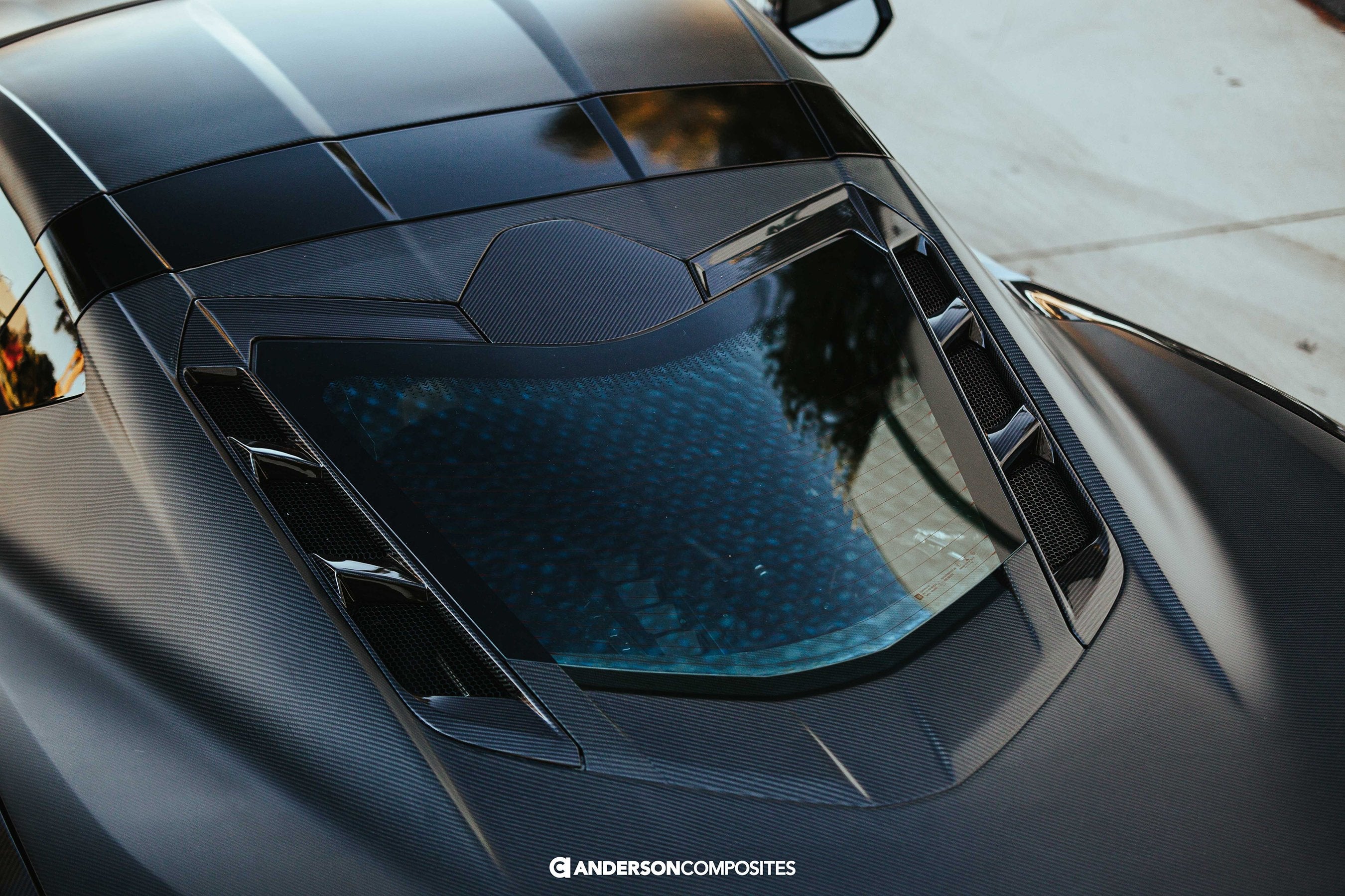 Anderson Composites 20-21 Chevrolet Corvette C8 OE Carbon Fiber Decklid Housing (w/o Backup Camera)