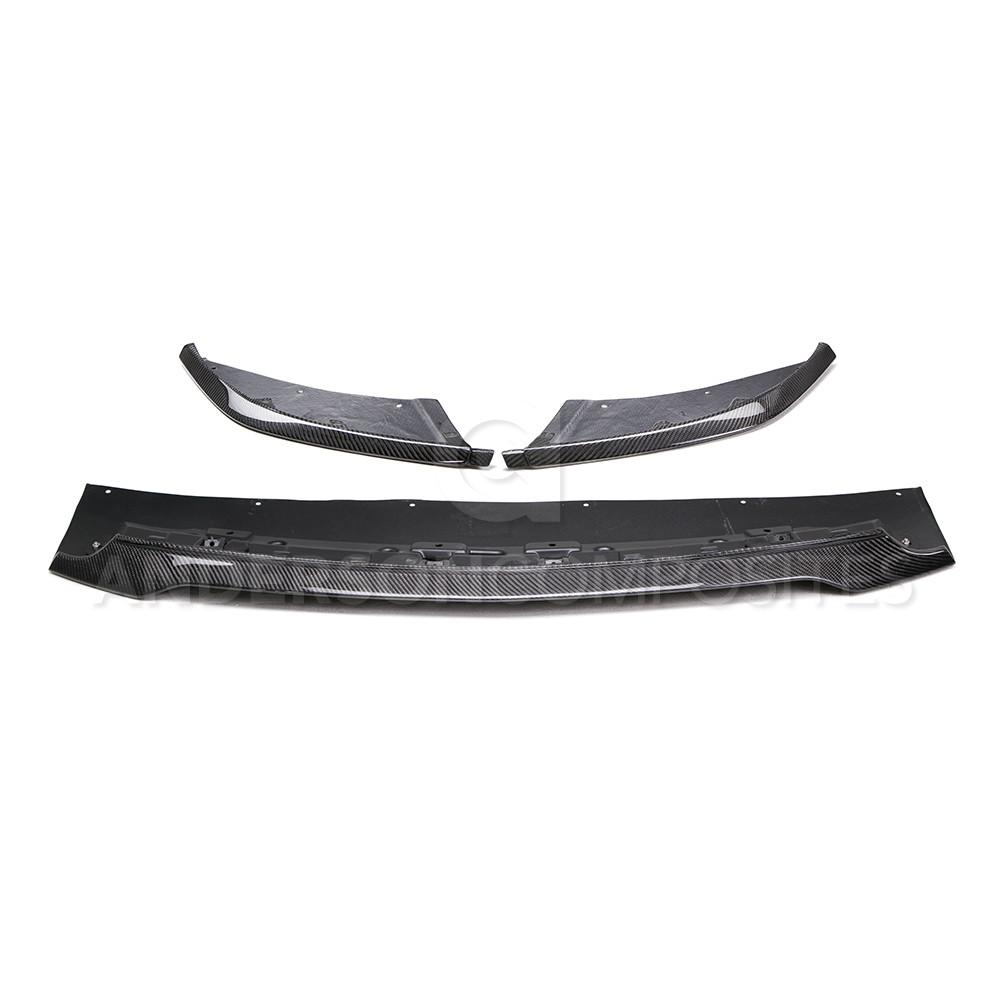 Anderson Composites 2015-2017 Ford Mustang Shelby GT350 Carbon Fiber Front Splitter (3 PC) - 0