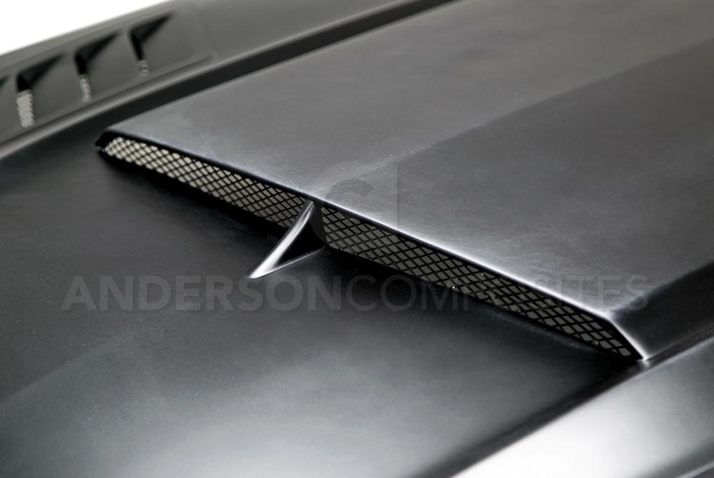 Anderson Composites 15-16 Ford Mustang (Excl. GT350/GT350R) Ram Air Fiberglass Hood - 0