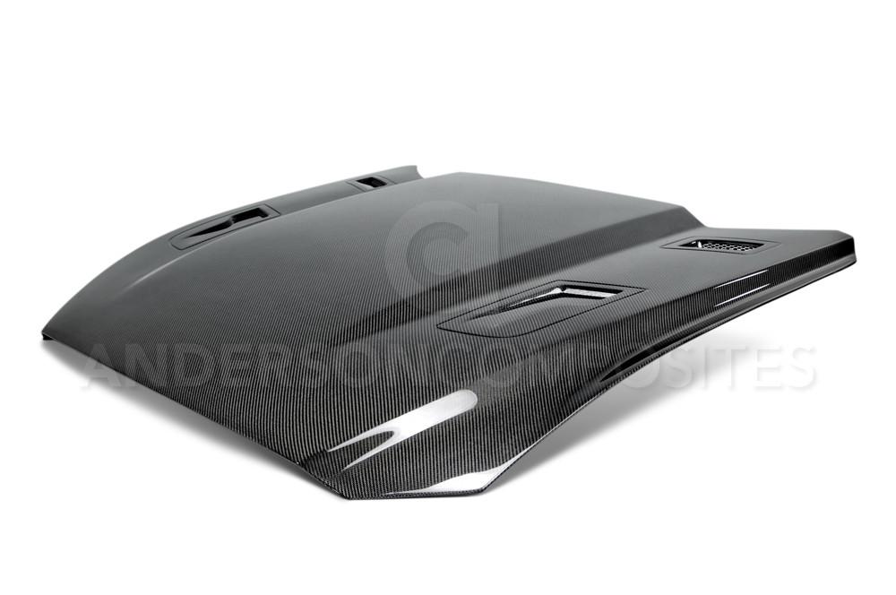 Anderson Composites 15-17 Ford Mustang (Excl. GT350/GT350R) Type-G Double Sided Hood - 0