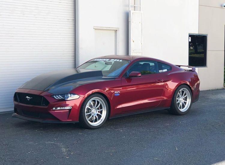 Anderson Composites 2018 Ford Mustang Double Sided Type-CJ 4in Carbon Fiber Cowl Hood - 0