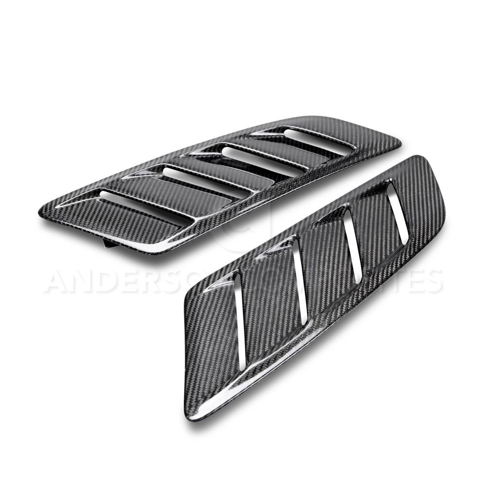 Anderson Composites 2015-2017 Ford Mustang Type-AB Carbon Fiber Hood Vents - 0