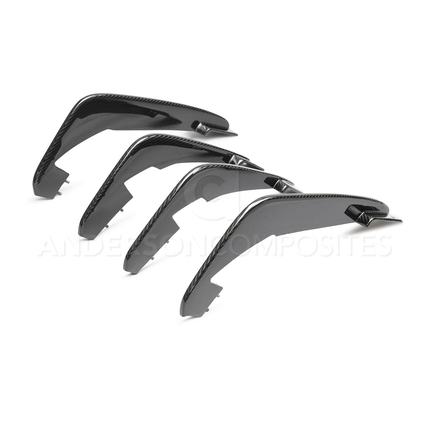 Anderson Composites 20-21 Chevrolet Corvette C8 Stingray Carbon Fiber Rear Diffuser Fins (Set of 4) - 0