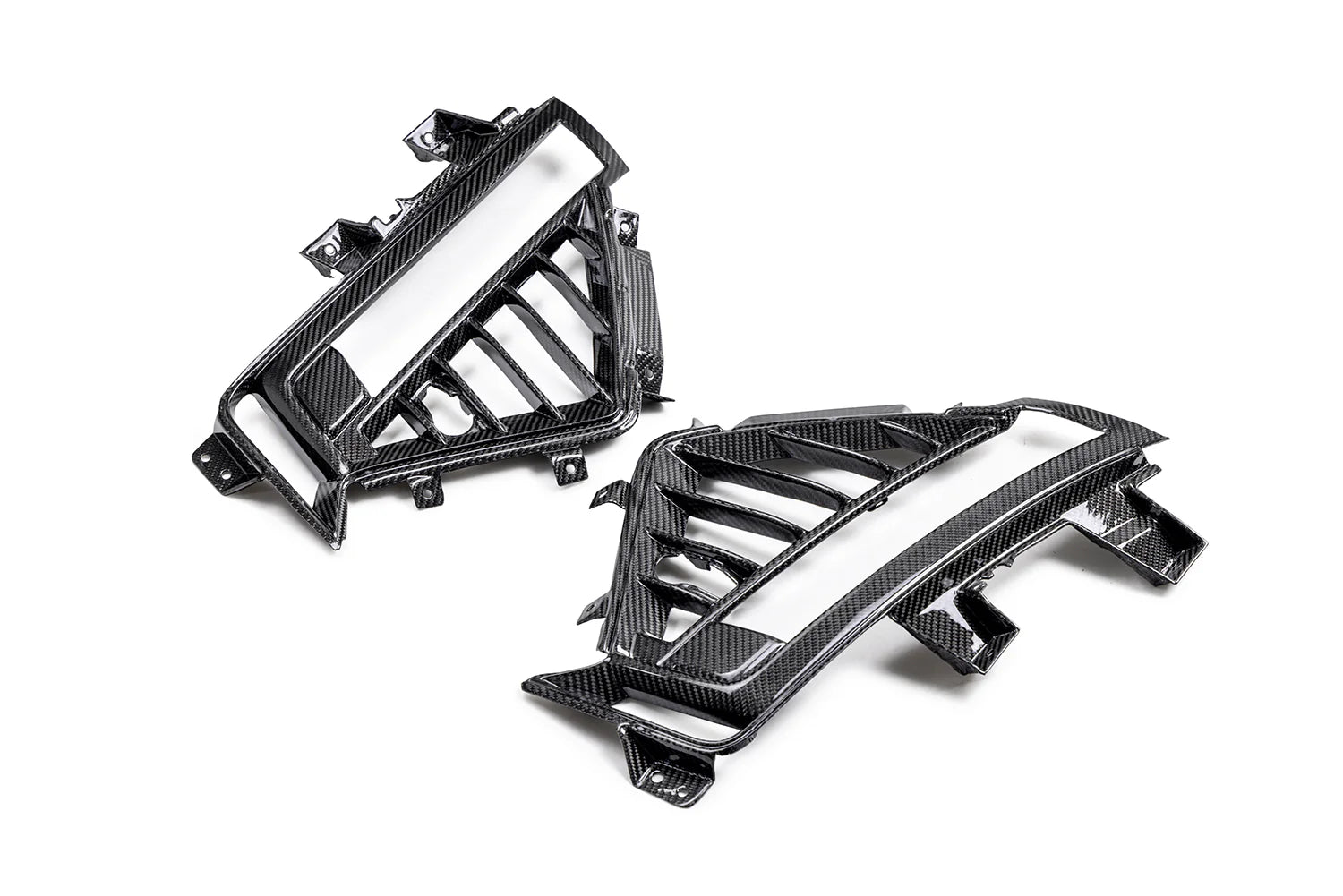 2022-2024 CADILLAC CT5-V BLACKWING CARBON FIBER FRONT BUMPER SIDE GRILLES (PAIR)